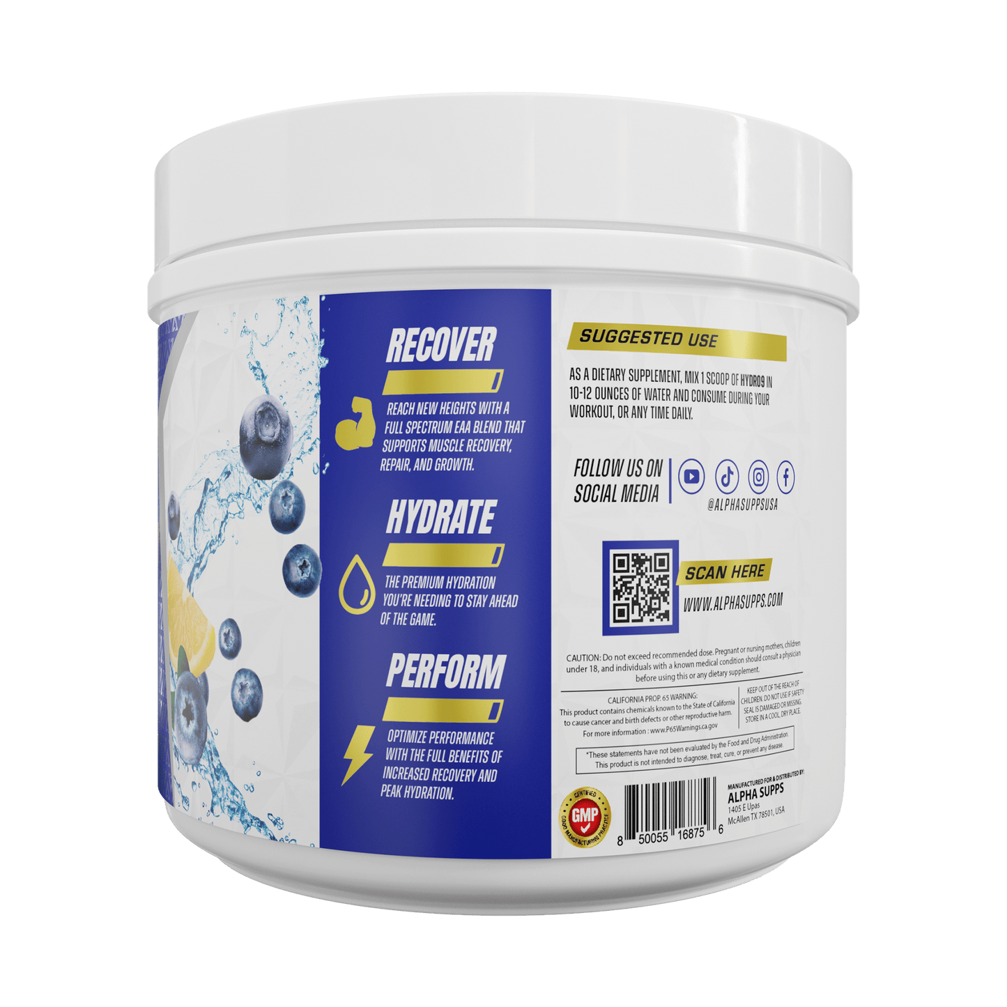 Hydro 9 - BCAA/EAA | Hydration - Alpha Supps®
